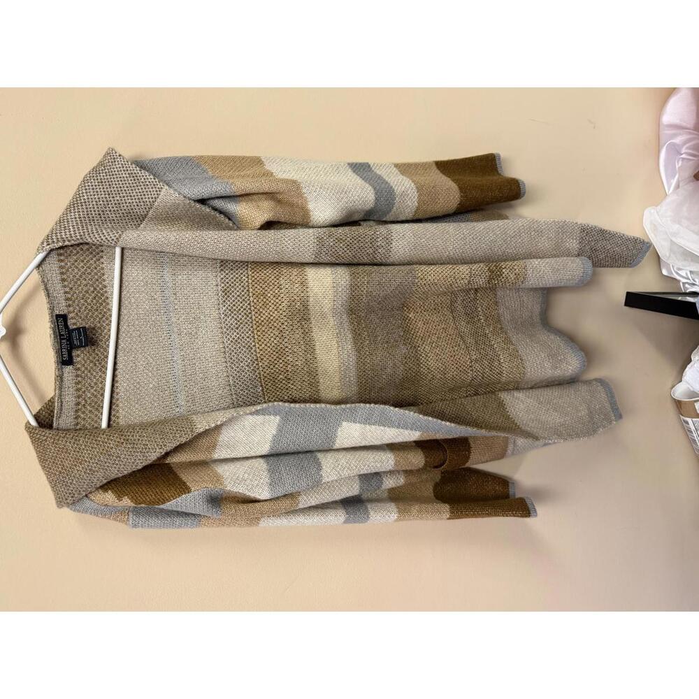 Sabrina Lauren Women's Hooded Striped Sweater Size L